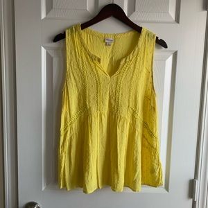 Yellow Peplum Tank